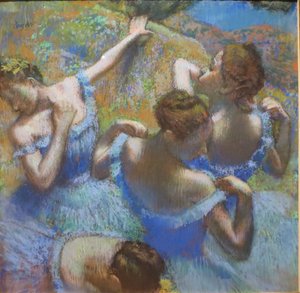 Dansers in blauw door Edgar Degas